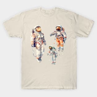 Astronaut Flying Watercolor pace T-Shirt